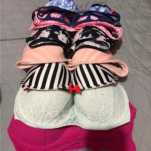 PINK Victoria's Secret Lace and Patterned Bras Set